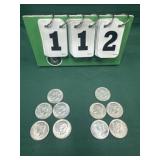 (10)  40% Silver Halve Dollars