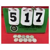 (10) Silver Roosevelt Dimes