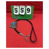 Vintage Navajo Sterling Silver Bolo Tie