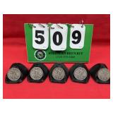 (5) Silver Walking Liberty Halves