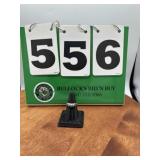 Turquoise Silver 3 Stone Ring  Sz.8