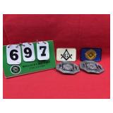 Free Mason Belt Buckle Lot