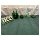 Assorted Green Glass