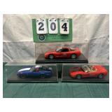 (3) Assorted PROMO Corvette Cars In Cases Lot 9