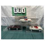 (3) Assorted PROMO Corvette Cars In Cases Lot 26