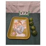 Heinz Tray and Glass Balls