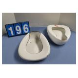 2 Vintage Enameled Pans