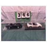 (2) Assorted Promo Corvette Cars In Cases Lot 7