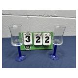 2 Small Glass Goblets