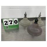 3 Heavy Glass Top Shades