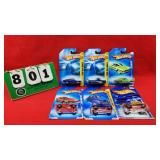 (6) Hot Wheels 1:64 Diecast Metal Cars NIP