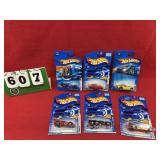 (6) Hot Wheels 1:64 Diecast Metal Cars NIP