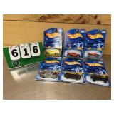 (6) Hot Wheels 1:64 Diecast Metal Cars NIP