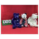 (3) XL Beanie Babies