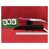 Hand Forged Damascus Elvish Fantasy Knife