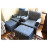 (2) Chairs W/ Ottoman