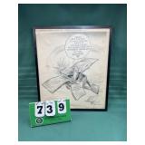 H. M. Talburt Framed Political Artwork #10