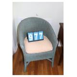 Blue Wicker Chair