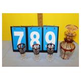 Bohemian Glass Red On Clear