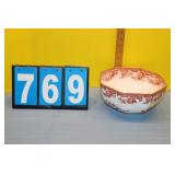 Spode English Red White Bowl