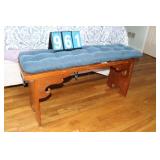 Wood Bench With Pad