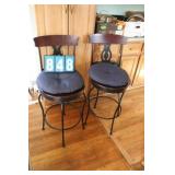 2 Matching Bar Stools With Pads
