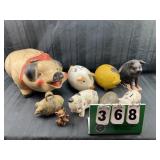 (8) Vintage Piggy Banks