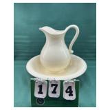 Antique Ironstone Pitcher & Basin