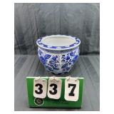 Blue & White Porcelain Fishbowl
