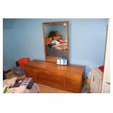 Mid-Century Modern Dresser With Mirror