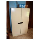Cream Colored Storage Cabinet