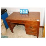Wood Desk, Three Drawers