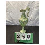 Vintage Glazed Ceramic Grapevine Vase