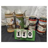 (4) Beer Steins