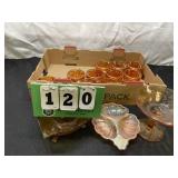 (12) Marigold Carnival Glass Punch Cups