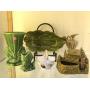 LIMOGES BASKET, GONGER PITCHER, SHAWNEE & MORE