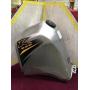 XR 650 motorcycle fuel tank with locking gas cap
