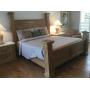 High End heavy wood King frame bed with