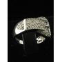 Sterling Ring diamonds sz 7