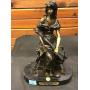 H. Moreau Bronze Sculpture on Marble Base -