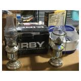 2 vtg Oil lamps, Kirby Multi-Surface Shampoo