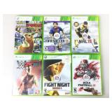 6 XBox360 games disks. Assorted