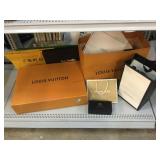 Designer bags/boxes. Louis Vuitton, Versace,