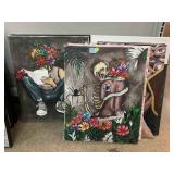 7 Hand painted Canvases. Approx 20 x 16.
