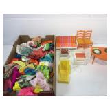 Vintage Barbie clothing and accessories.