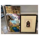 Assorted Wall Hanging Art. Largest approx. 50x24