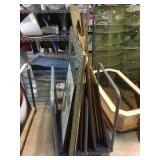Cart of Framed artwork and mirror, see photos,