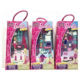 3 Mega Bloks Barbie box sets. Assorted
