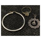Sterling Silver Jewelry, Tw 8.9g Incl. Ring &
