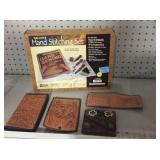 Leather Hand Stitching Set and Stitched Wallets